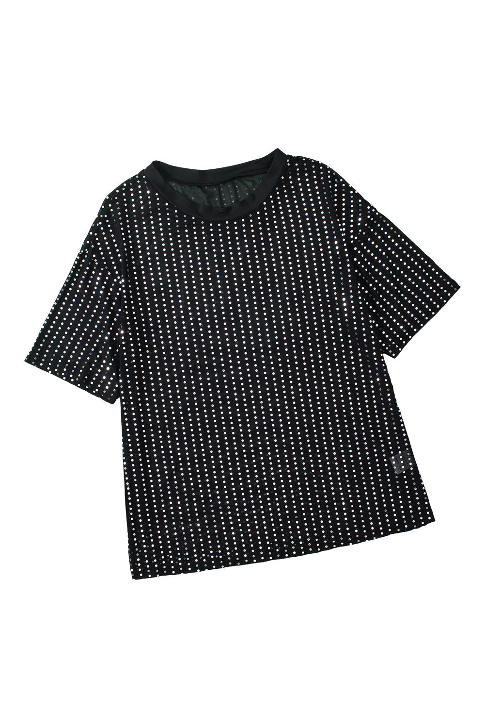 Women's T-shirt with Dropped-Shoulder Semi-Sheer