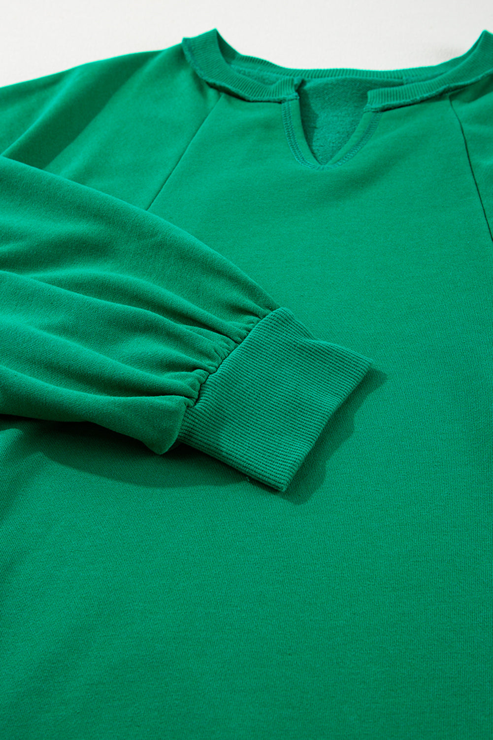 Women's Sweatshirt with Plus Notched Dropped-Shoulder
