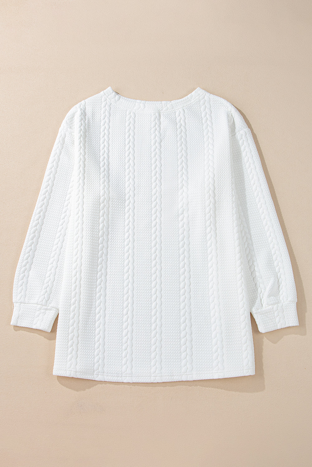 Women's Plus Size Cable Loose Sweatshirt