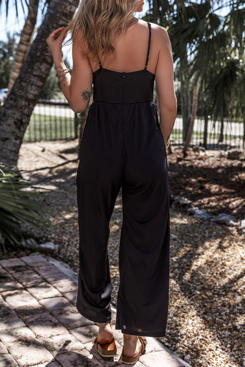 Women's Wide-Leg High-Rise Camisole Jumpsuit