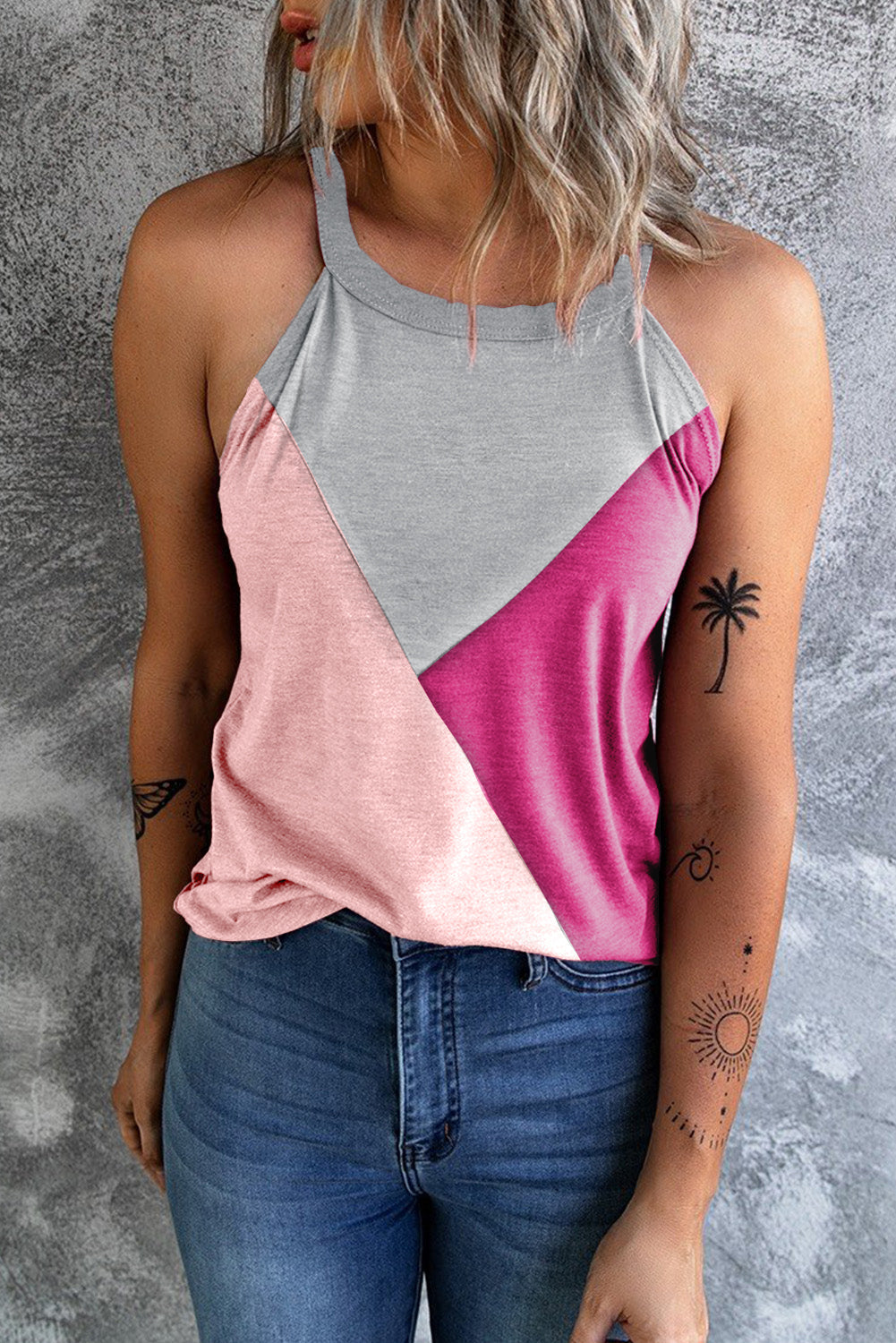 Women's Geometric Sleeveless Top