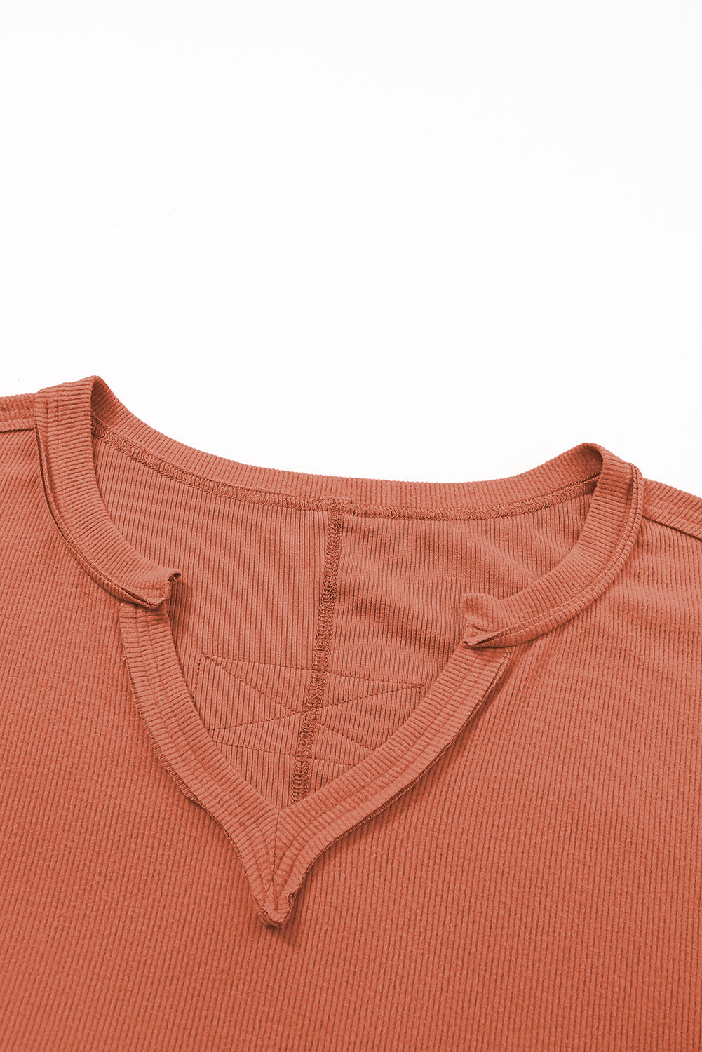 Women's Top with Plus Size V Neck Long-Sleeve