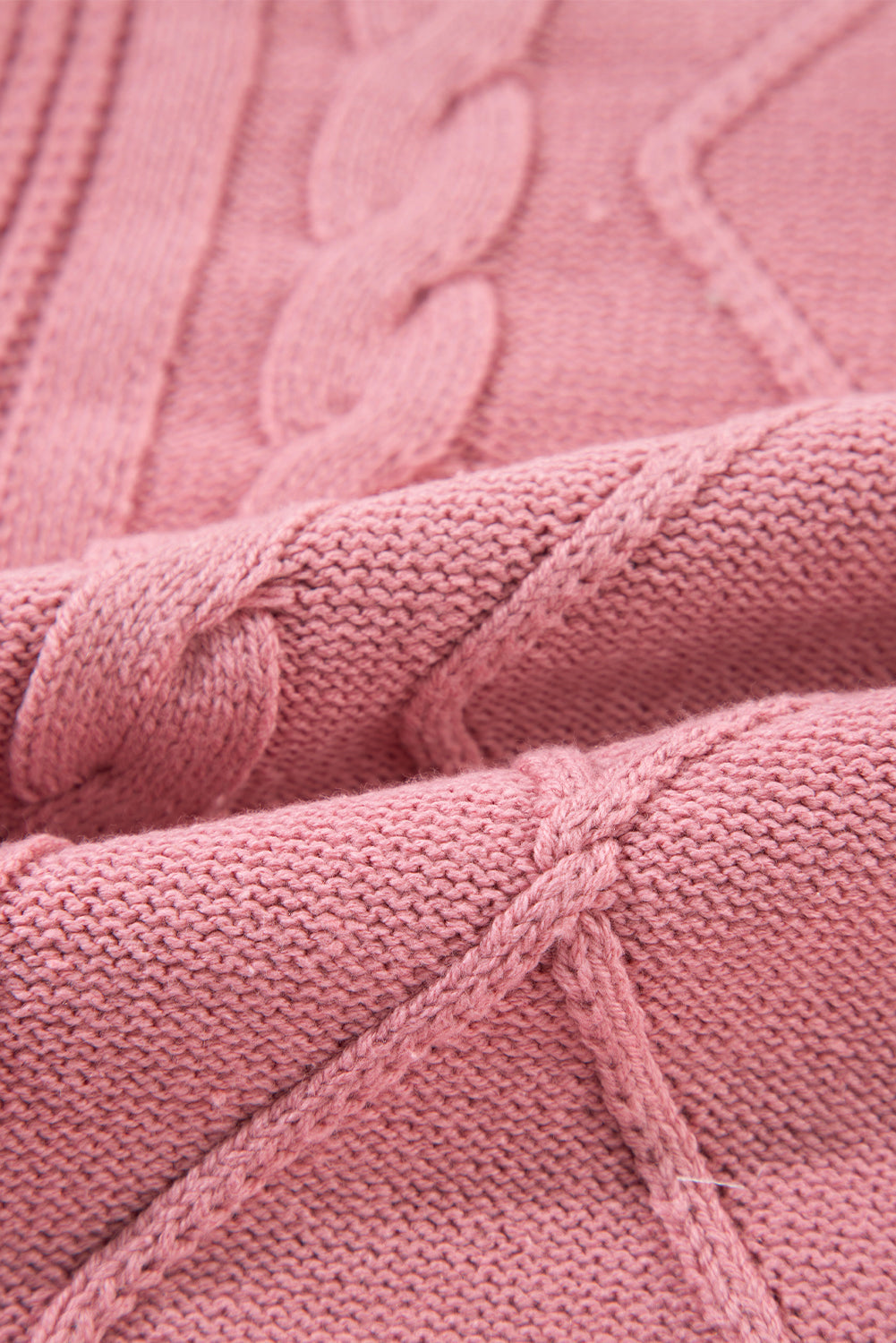 Cable Knit Short Sleeve Sweater