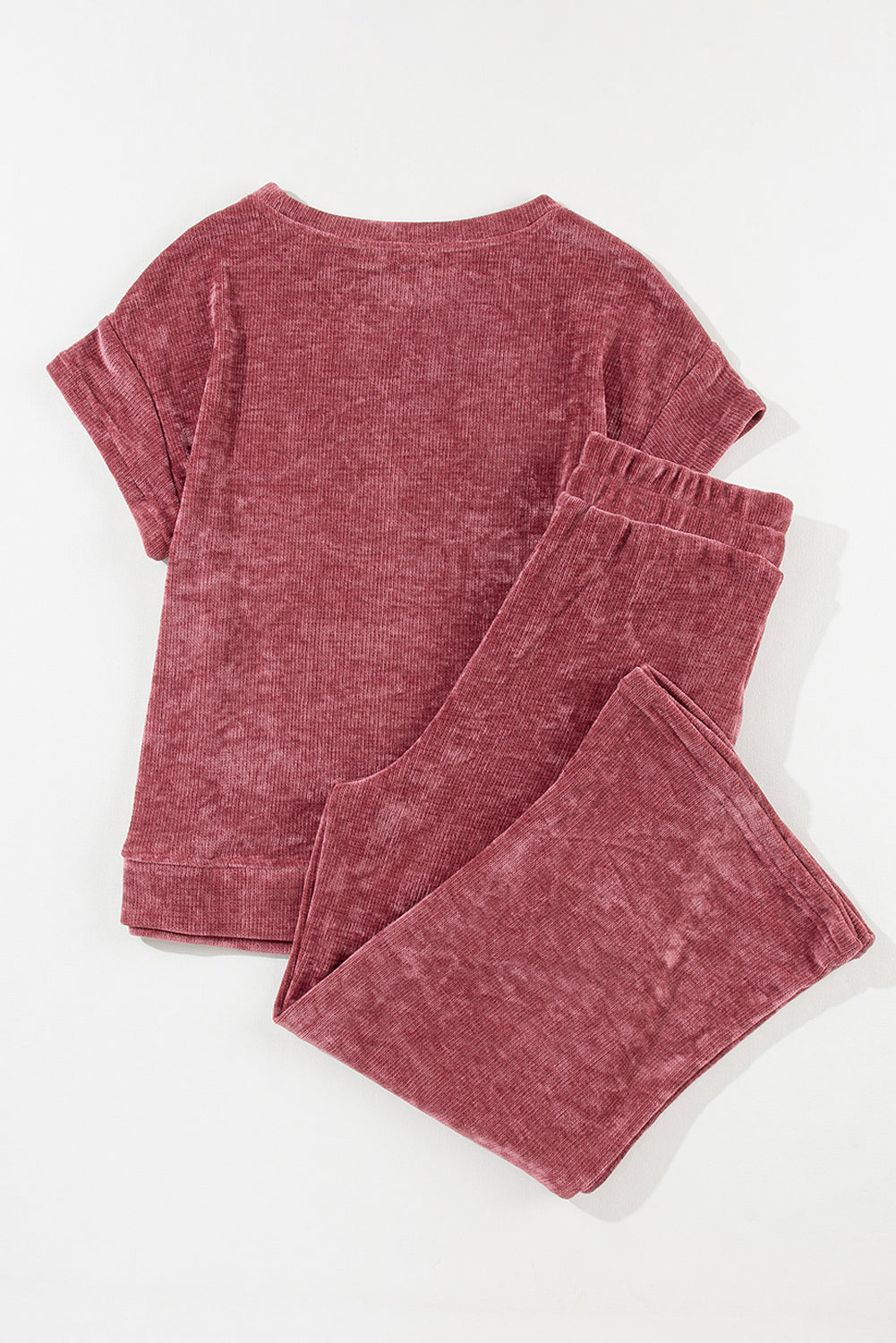 Pants Set for Women Mineral-Washed Cord Crop