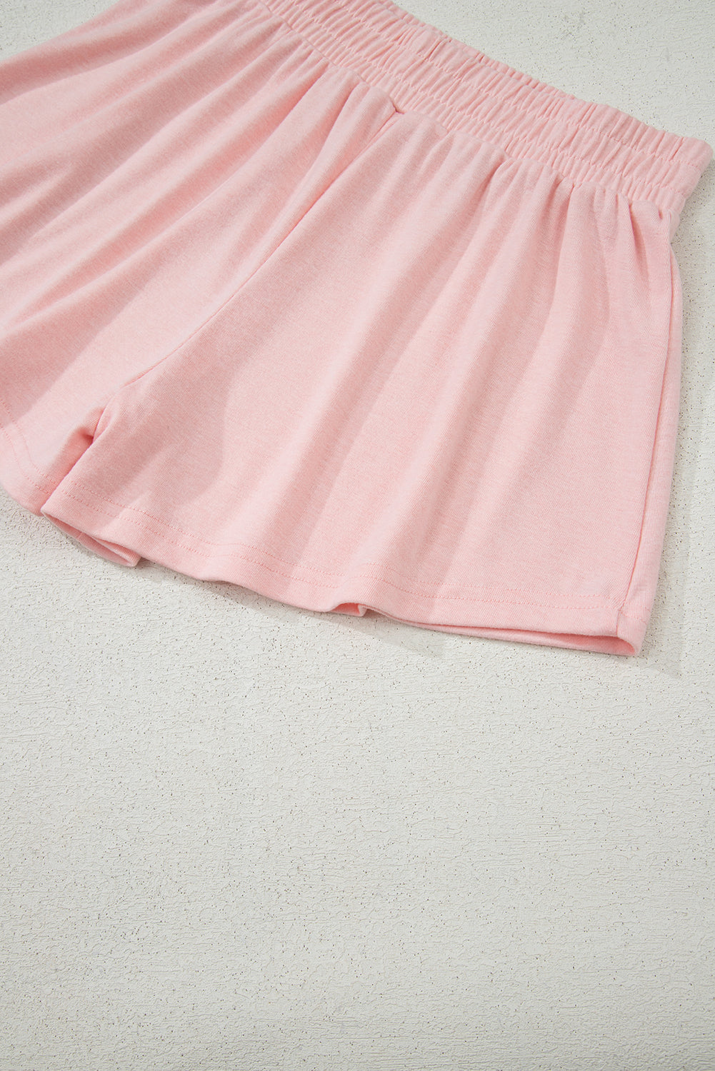 Crop 3 Pcs Tank Top Shorts with Cardigan Lounge Set in Pink