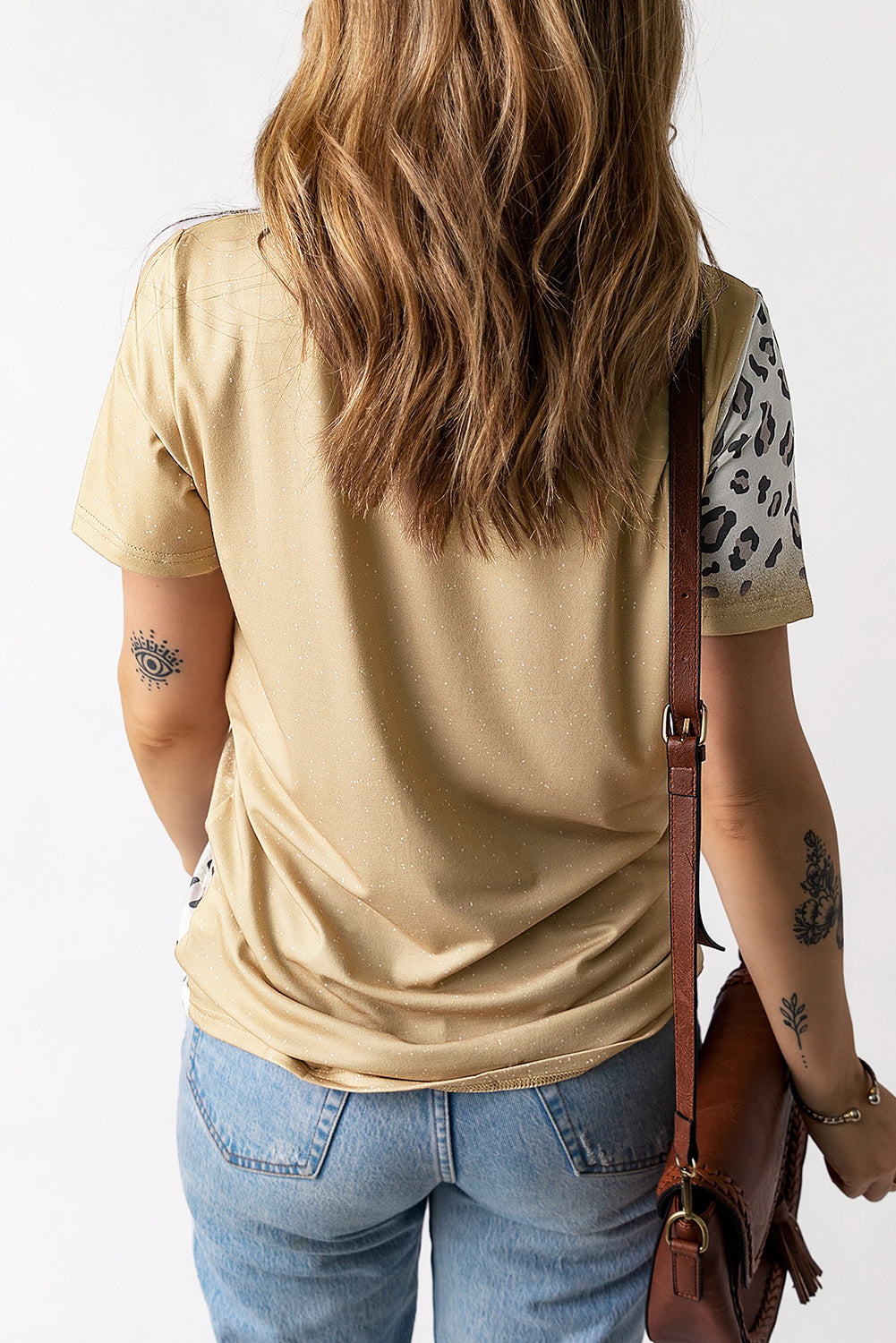 T Shirt for Women Bleached Crew Neck