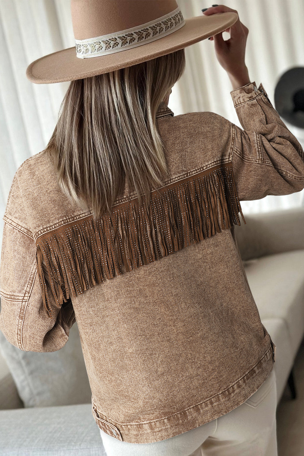 Women's Fringed Cowgirl Denim Jacket