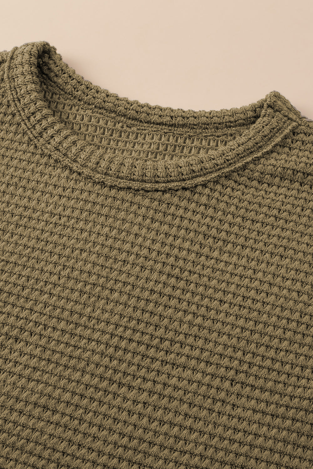 Women's Dress with Waffle Knitted Sleeveless Long