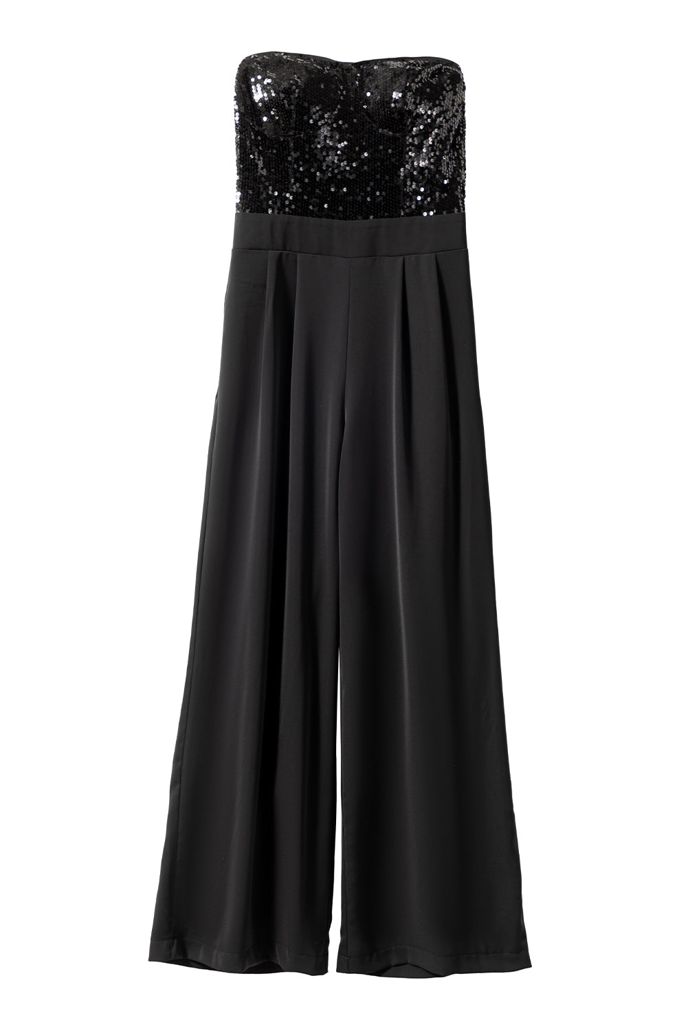 Women's Sequin Tube Top Wide Leg Jumpsuit