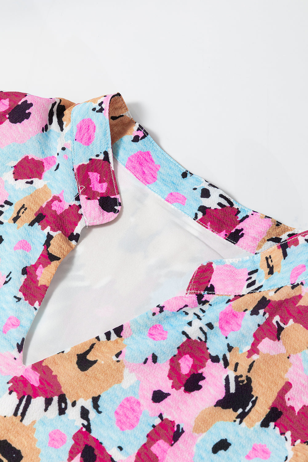Women's Mini Dress with Floral-Print Ruffle-Trimmed Cap Sleeve Plus Size