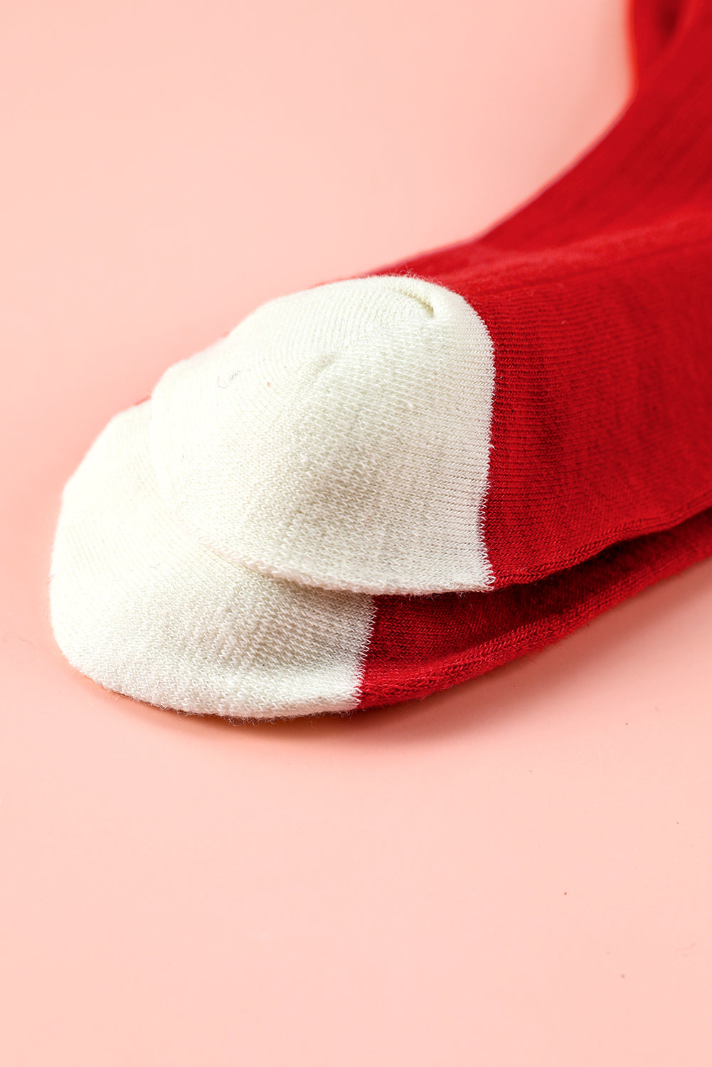 Love Embroidered Rib-Knit Colorblock Crew Socks
