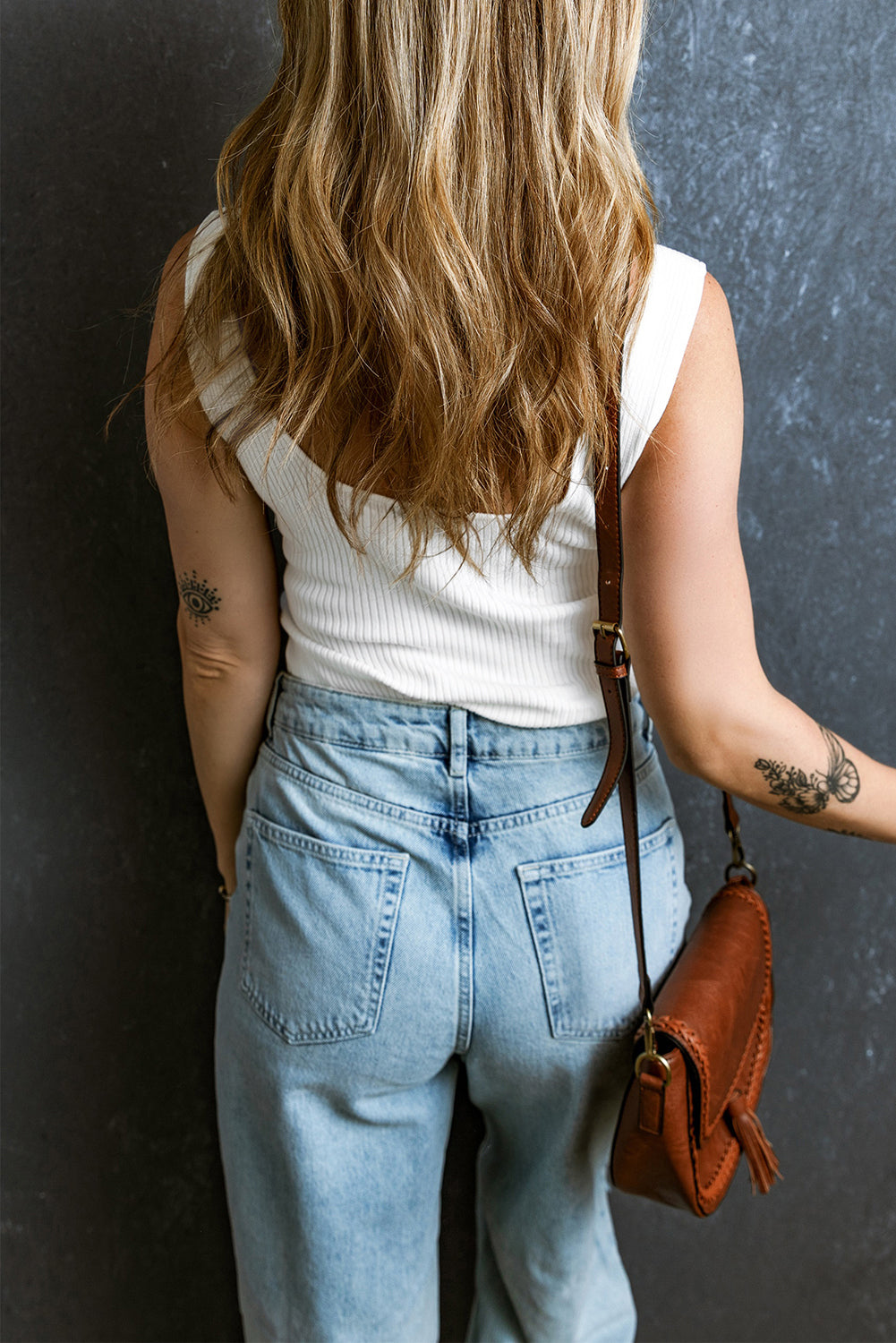 Women's Tank Top Featuring Rib-Knitted Notched Slim Fit