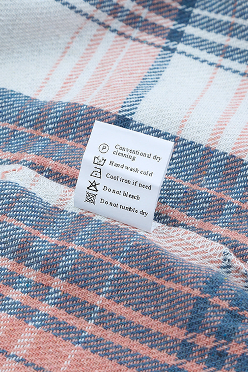 Women's Shacket Featuring Plaid Flap Pockets Pink Black