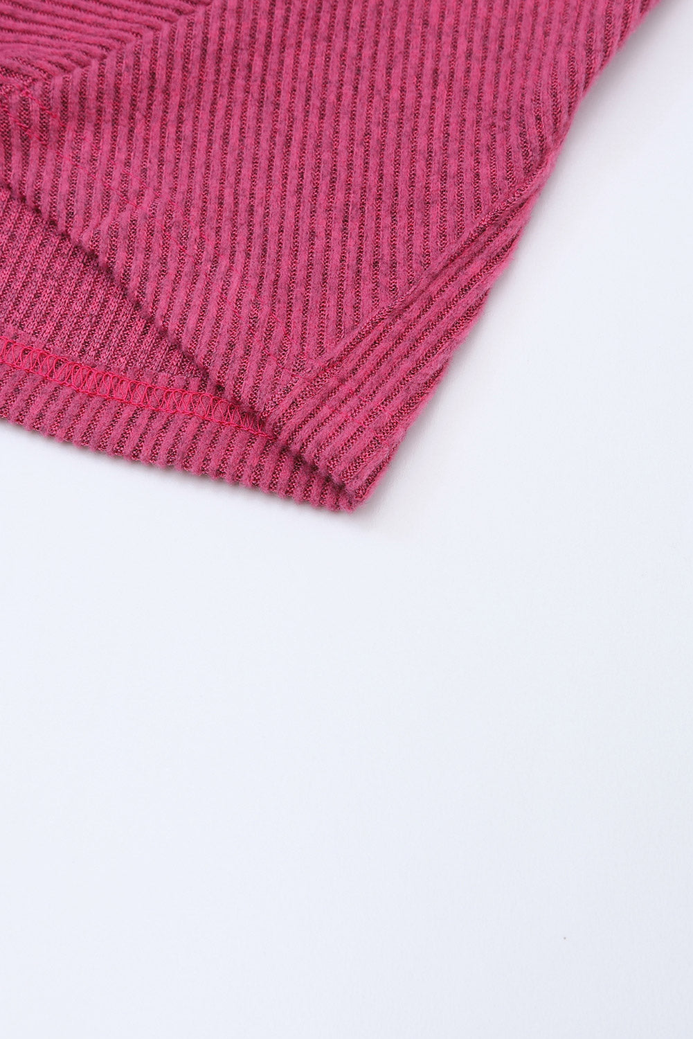 Women's Top with U Neck Textured Long-Sleeve
