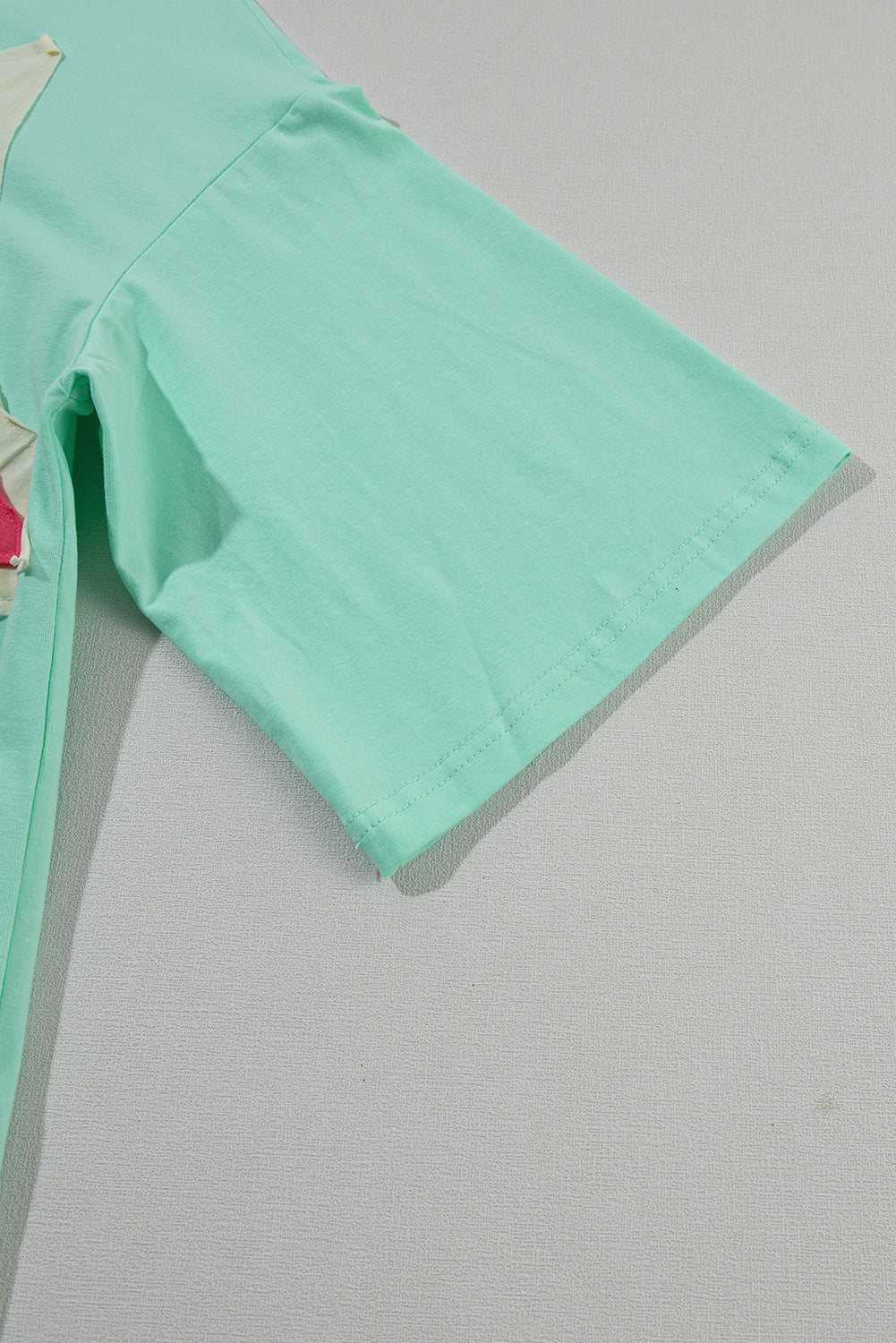 Women's Tee Featuring Star Patched Oversized