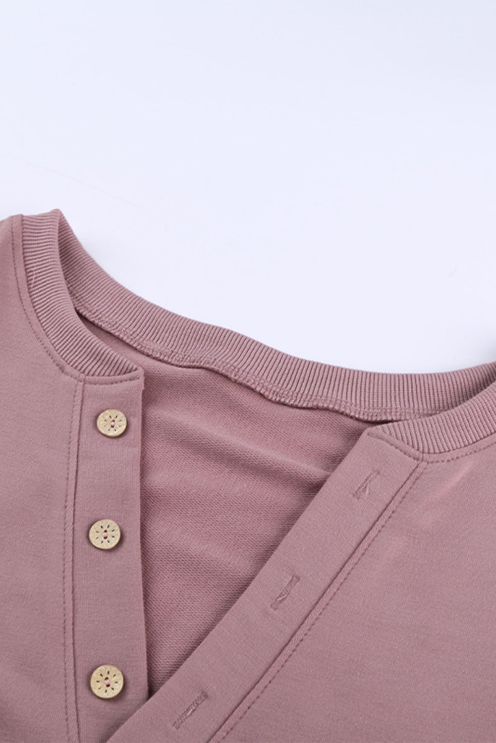 Women's Top Featuring Women Pink Button-Front V Neck Cotton Relaxed Fit