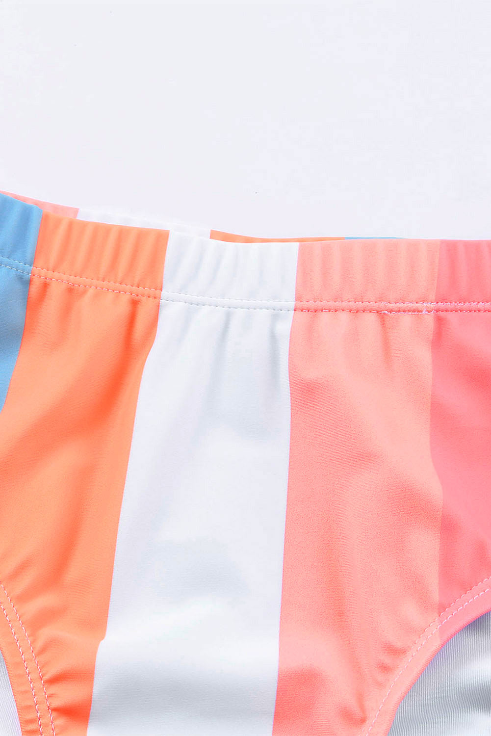 Women's Bikini Striped High-Rise Swimsuit