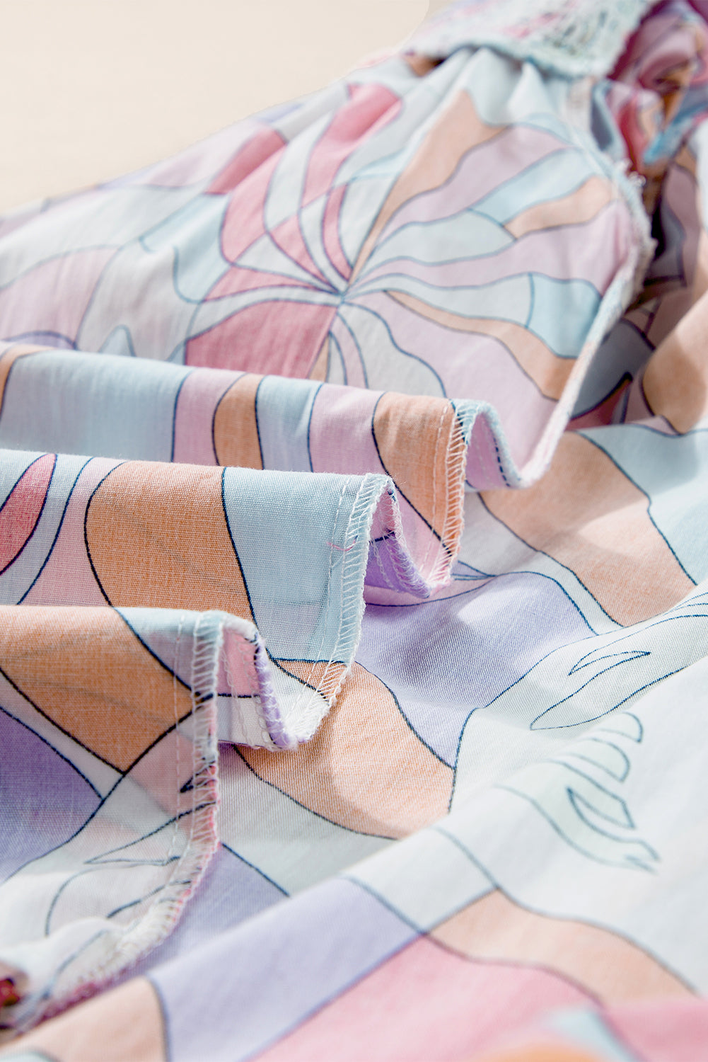 Women's Blouse with Bubble Sleeve Smock Detail