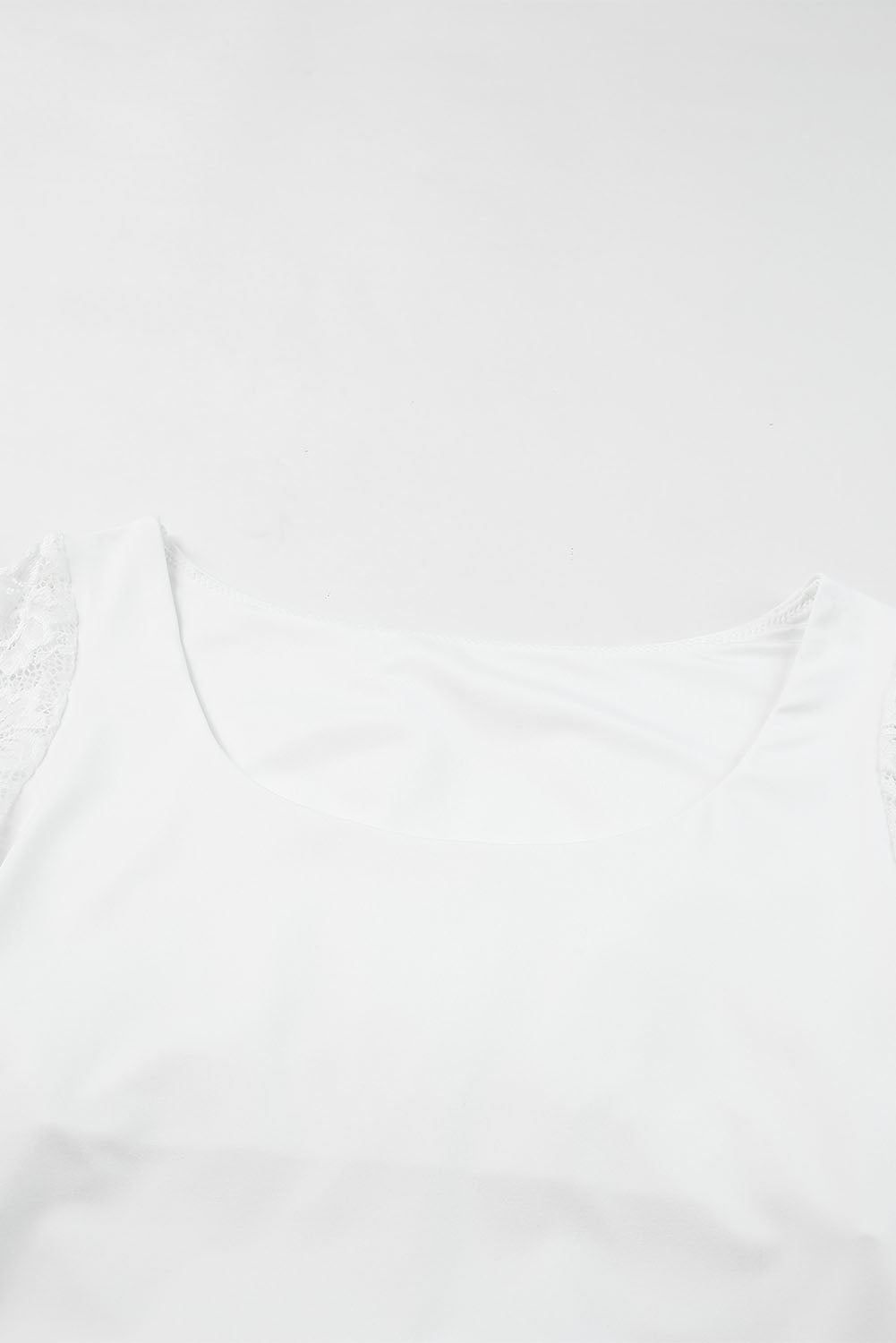 Bodysuit for Women Lace-Trimmed Sleeves Square