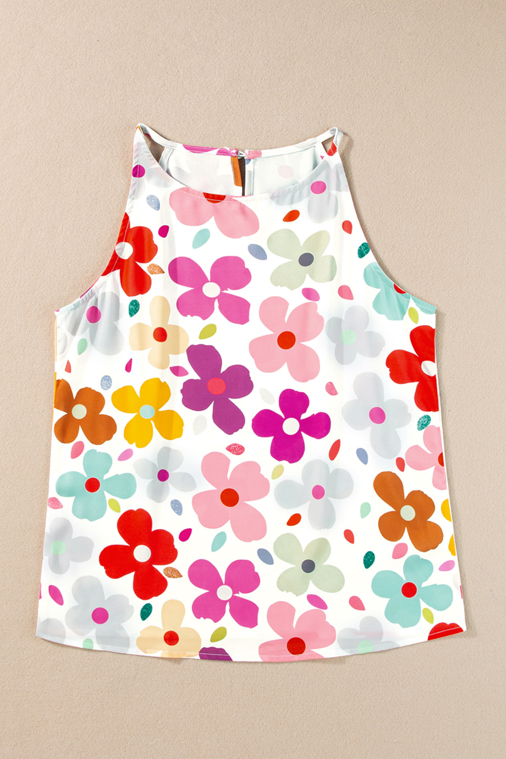 Women's Vest with Cute Floral-Print Print