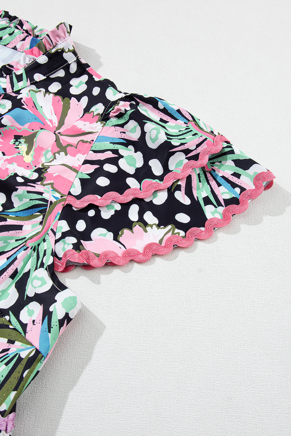 Women's Dresses with Embellished Layered Mini Floral-Print
