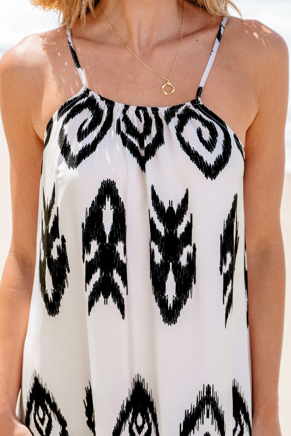 Women's Sundress with Aztec Printed Fashion Vacation