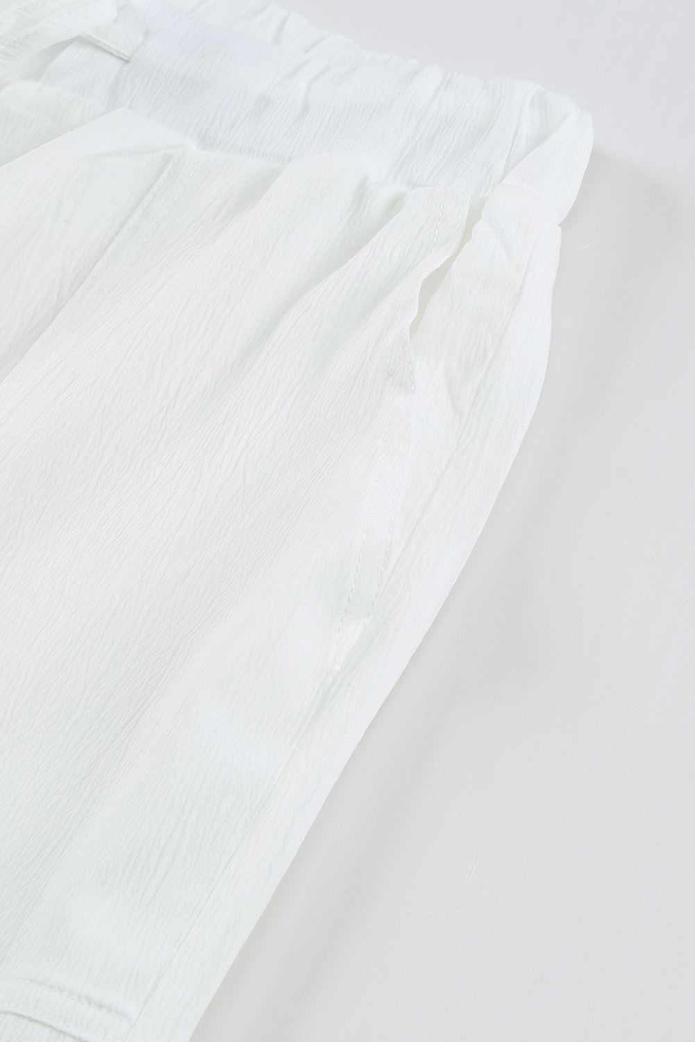 Women's Waist Crinkled Wide Leg Pants