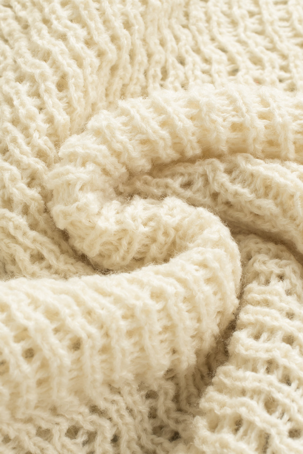 Women's Semi-Sheer Openwork Knit Sweater
