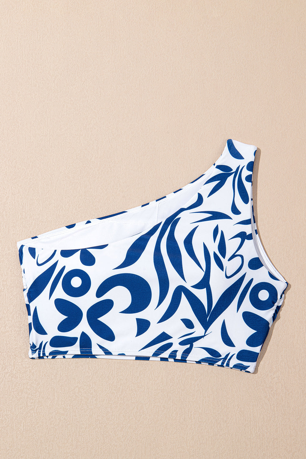 Printed One-shoulder High Waisted Bikini