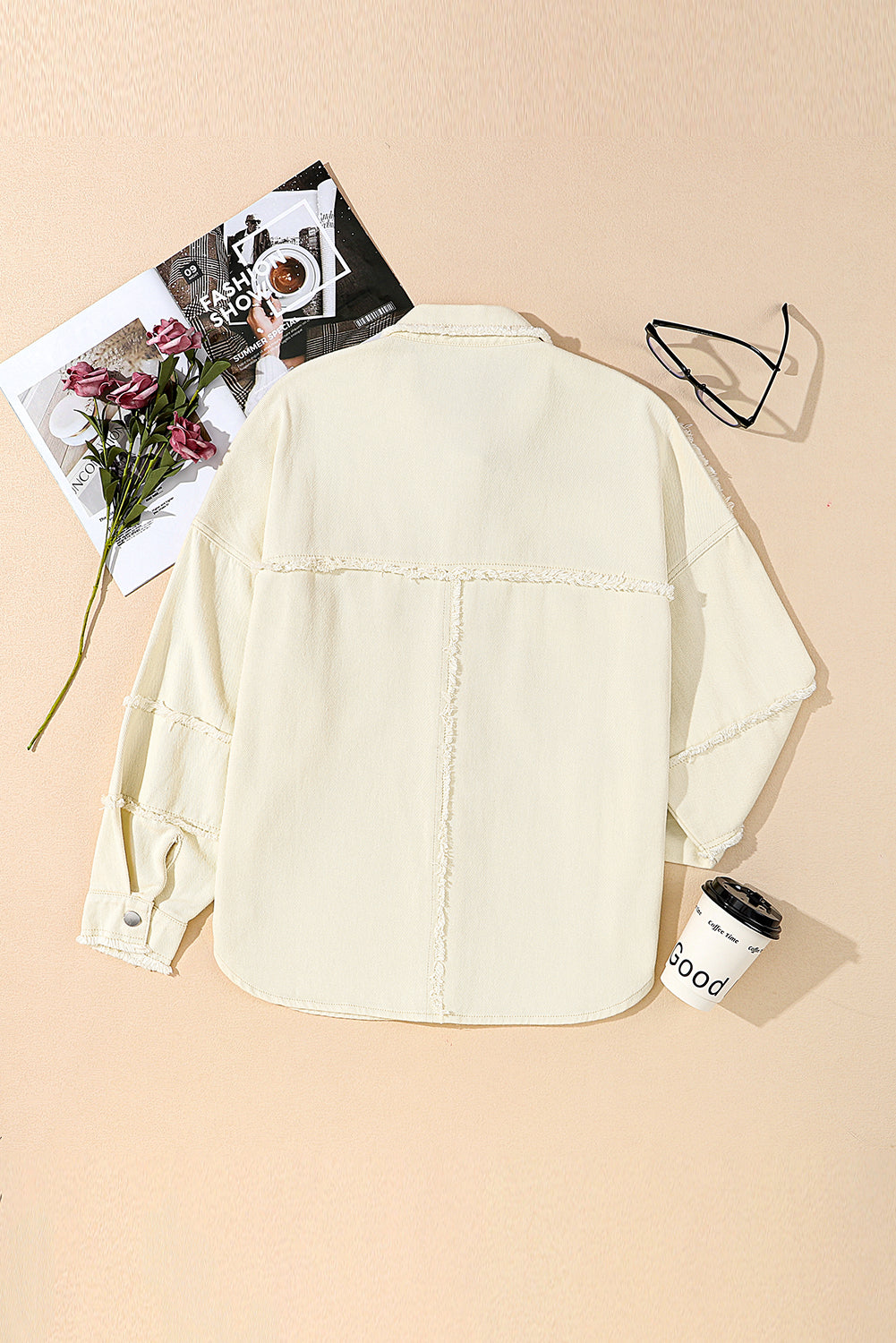 Women's Frayed Exposed Denim Jacket