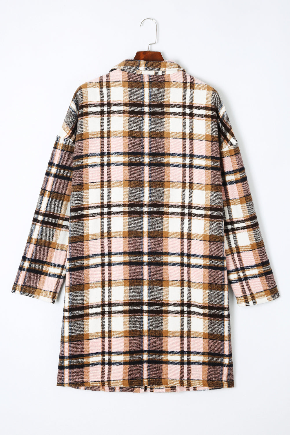 Women's Plaid Button Up Lapel Jacket