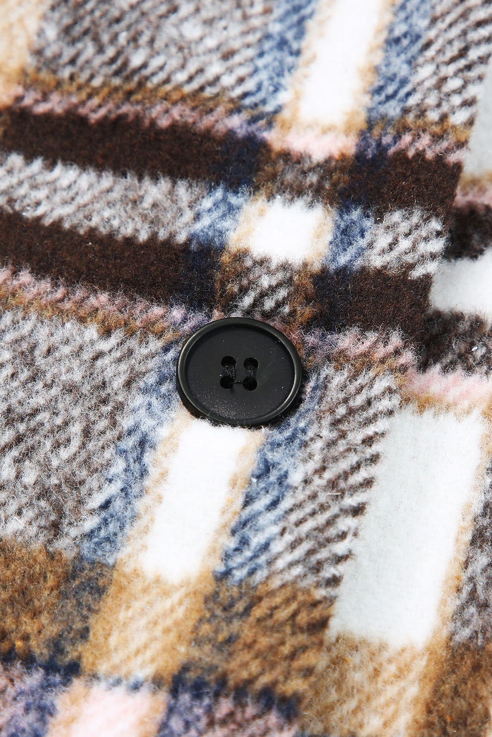 Women's Plaid Button Up Lapel Jacket