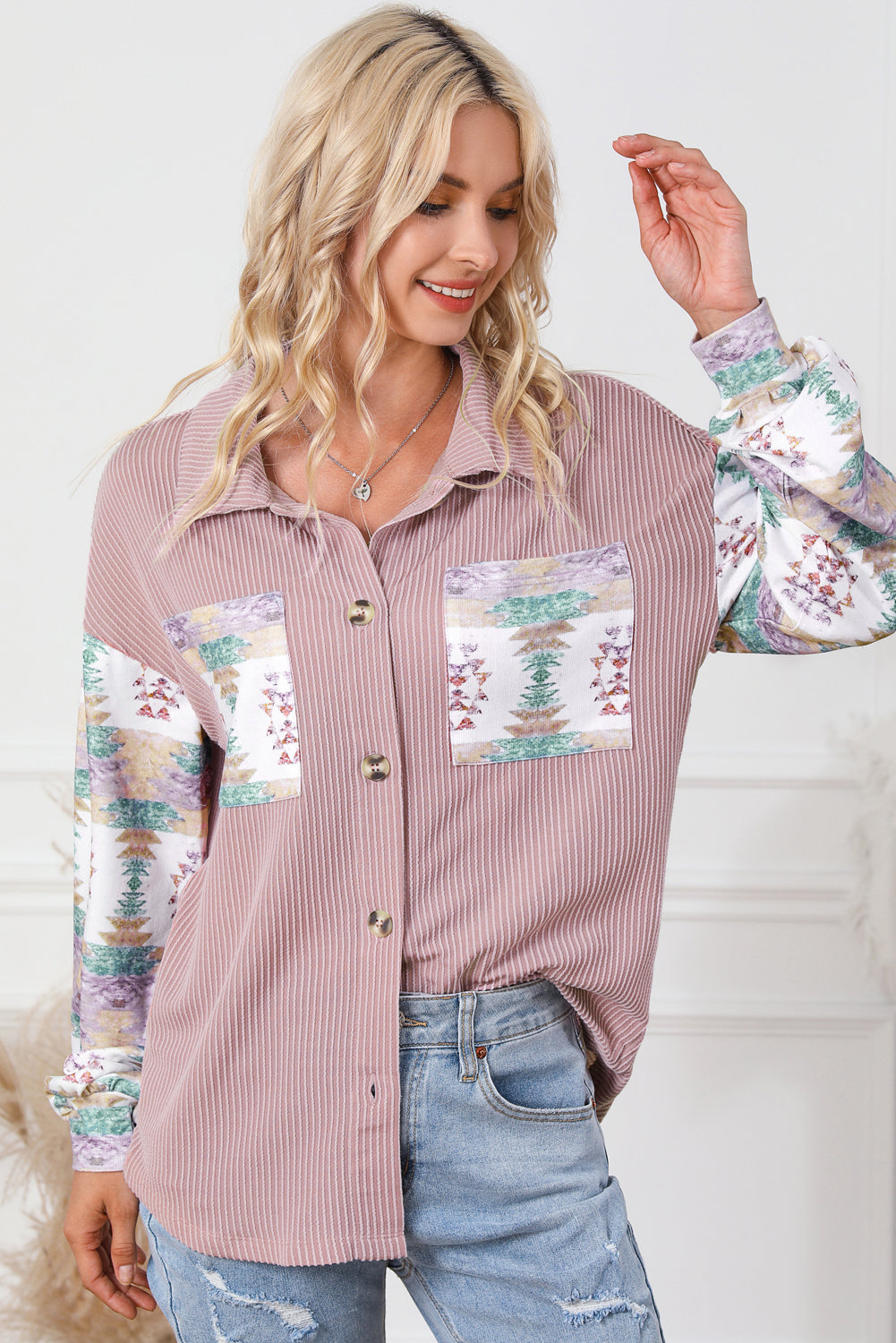 Women's Toltec Cord Contrast Shacket