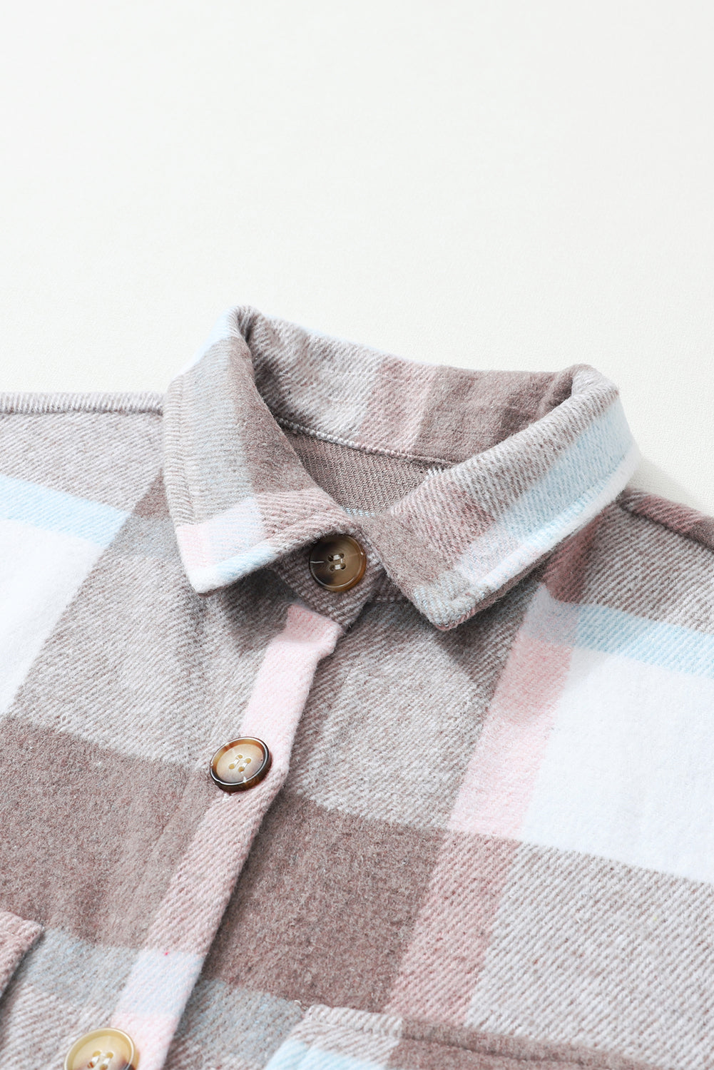 Women's Shacket Featuring Button Plaid Amber