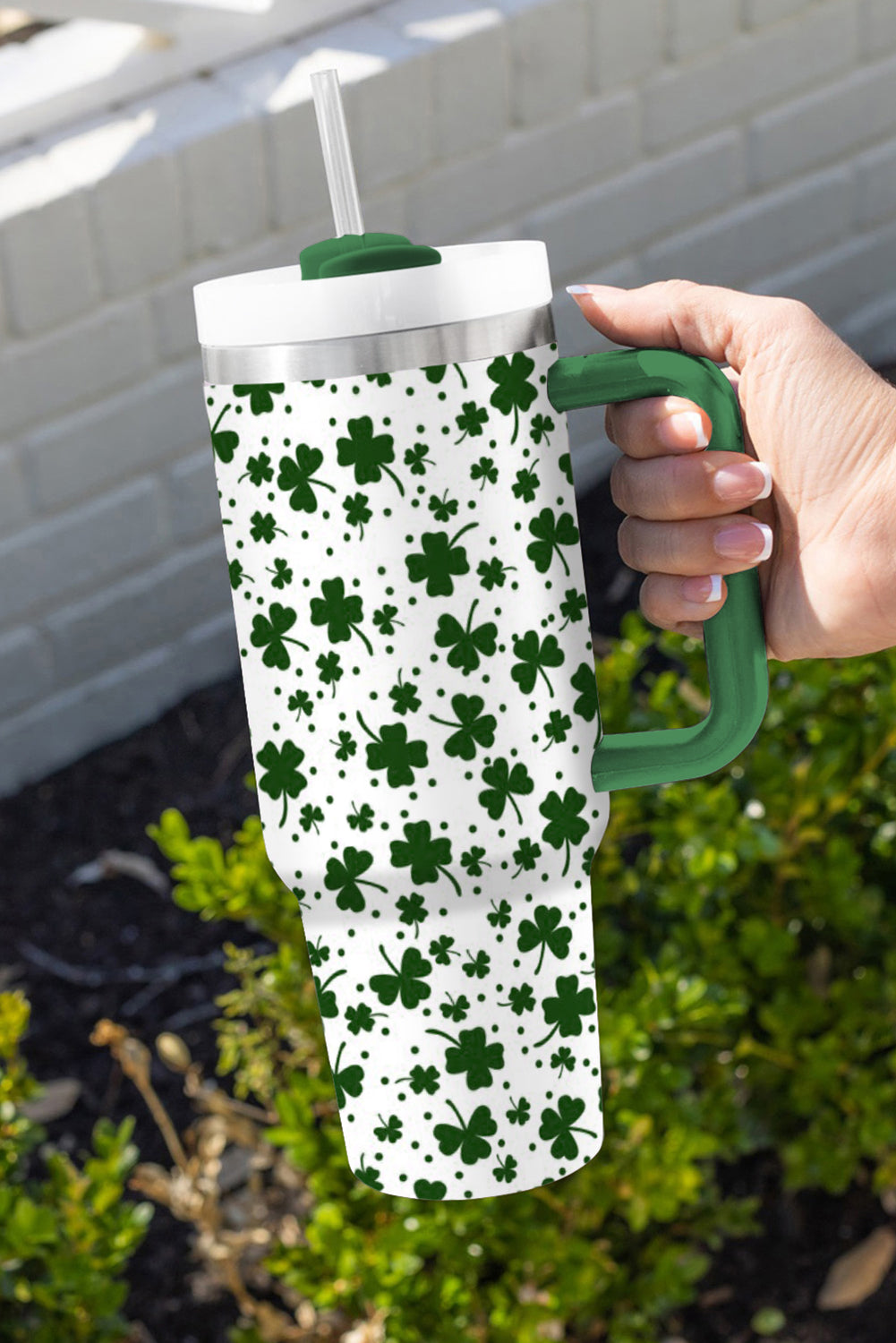 Thermos Clover Print Cup with Handle 40oz