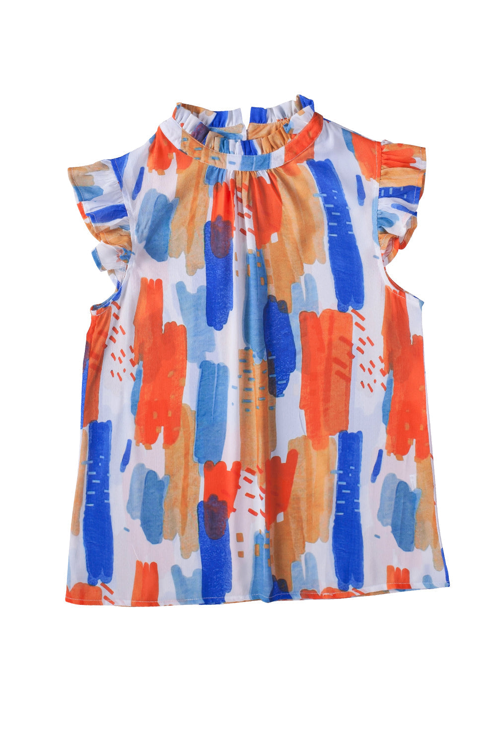 Women's Sleeve Ruffle-Trimmed Flutter Tank Top
