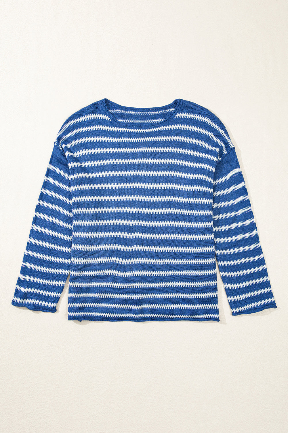 Women's Sweater Featuring Dropped-Shoulder Round Neck Plus Size