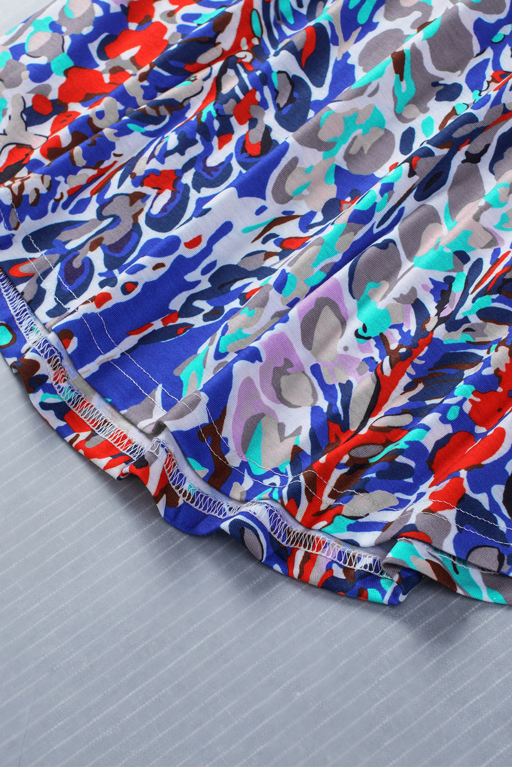 Women's Tank Top with Floral-Print Print Ruffles