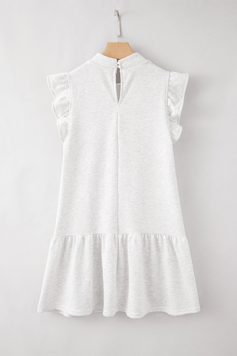 Women's Dress Featuring Shift Flutter Sleeve Crew Neck