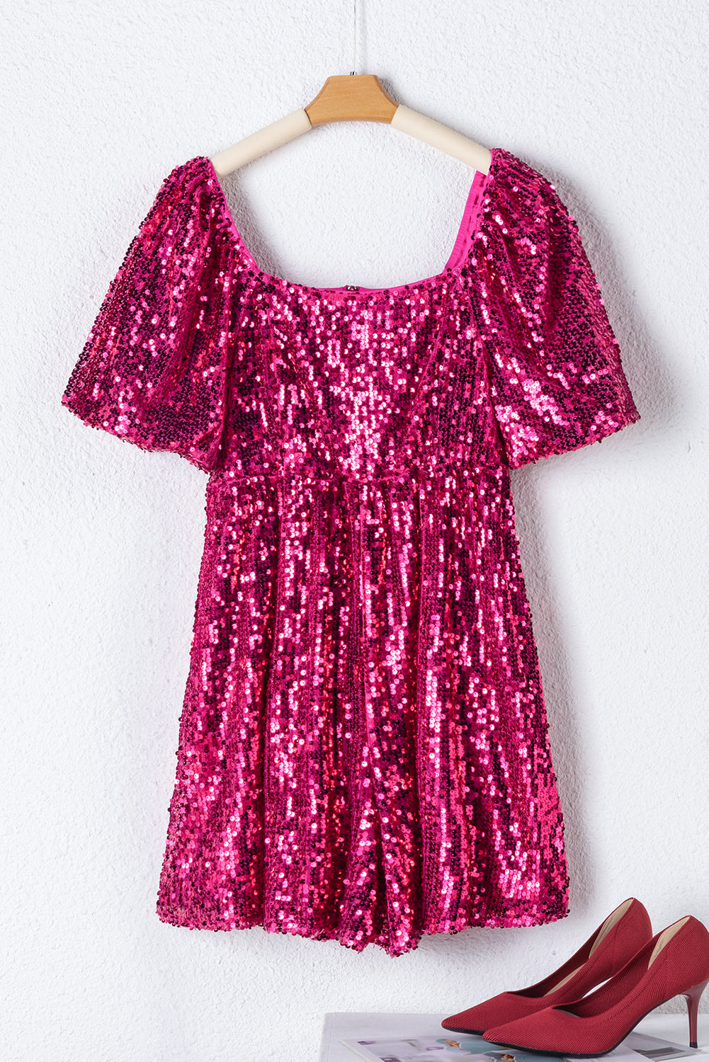 Women's Romper with Babydoll Short Balloon Sleeve