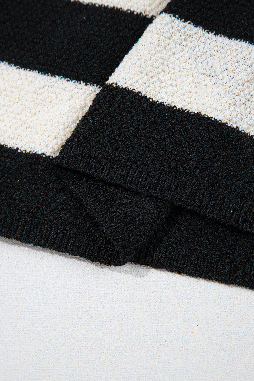 Black Mixed Striped Bodycon Sweater Dress