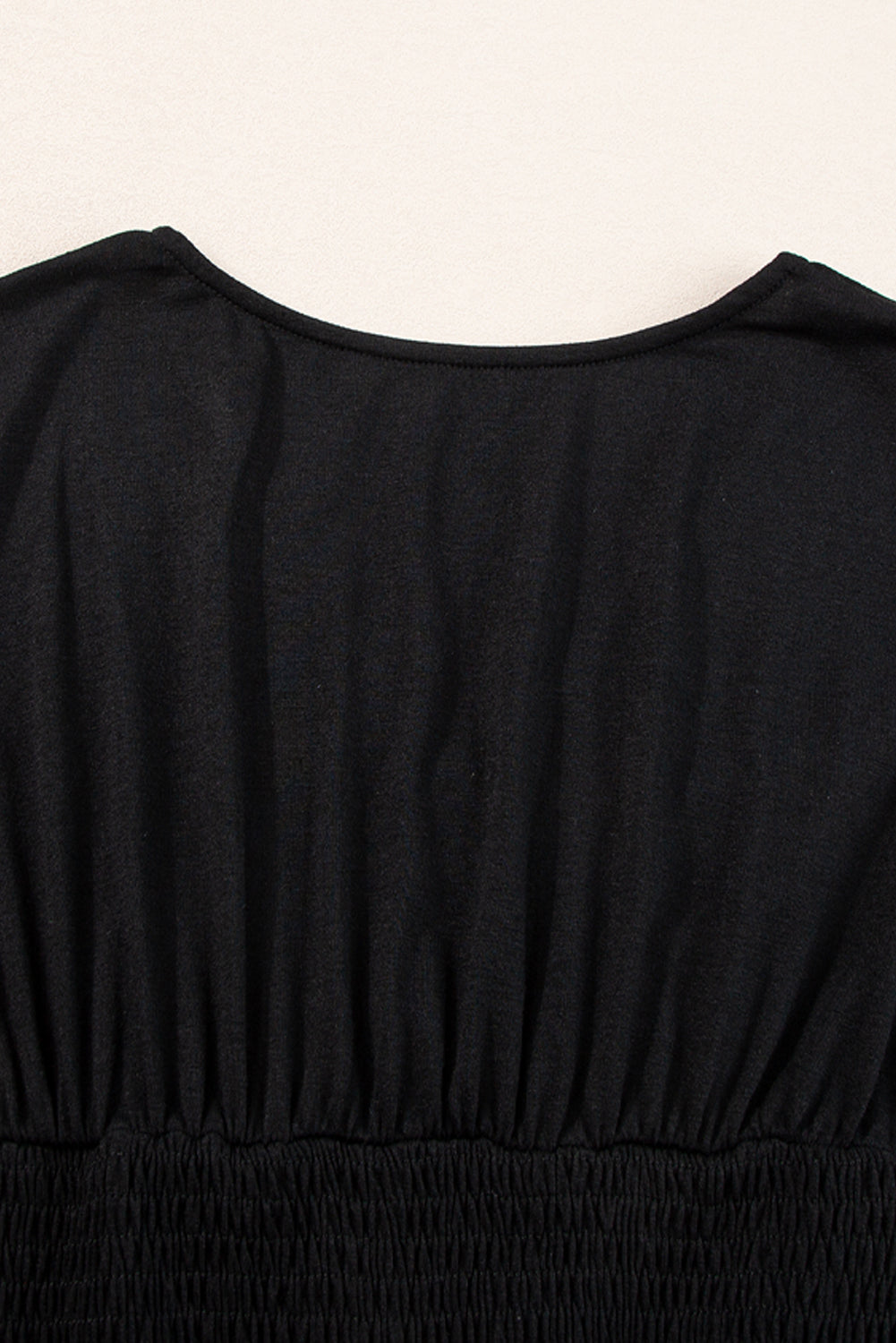 Women's Maxi Dress with Shirred High-Rise V Neck