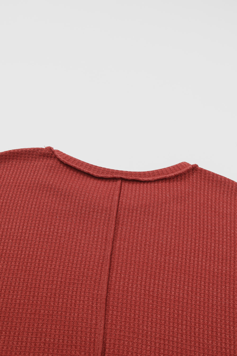 Top for Women Plus Size Waffle Knitted