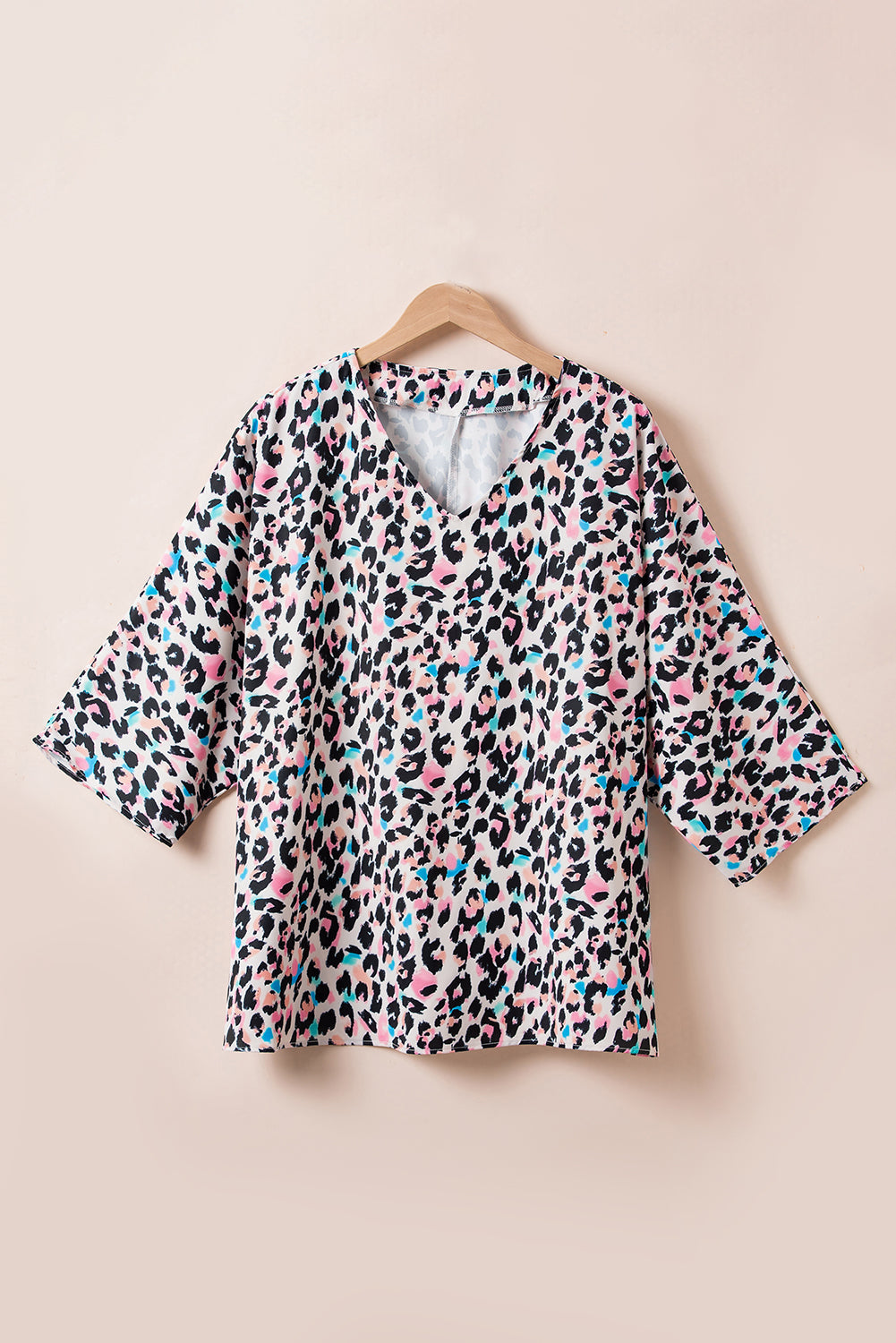 Women's V Neck Batwing Sleeve Plus Size Top
