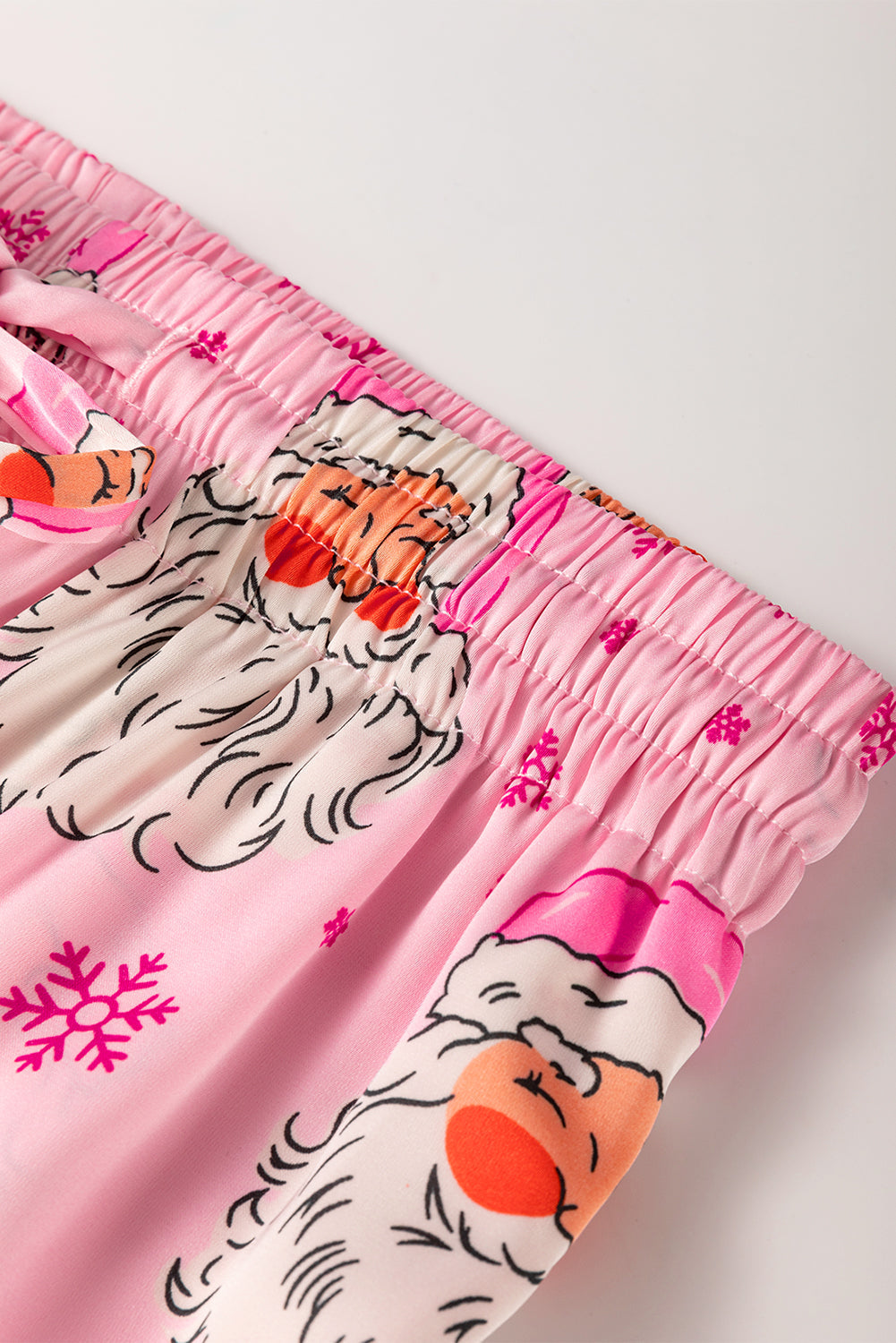 Claus Snowflake Santa Snowflake Long-Sleeved Shirt Christmas Pajama Set
