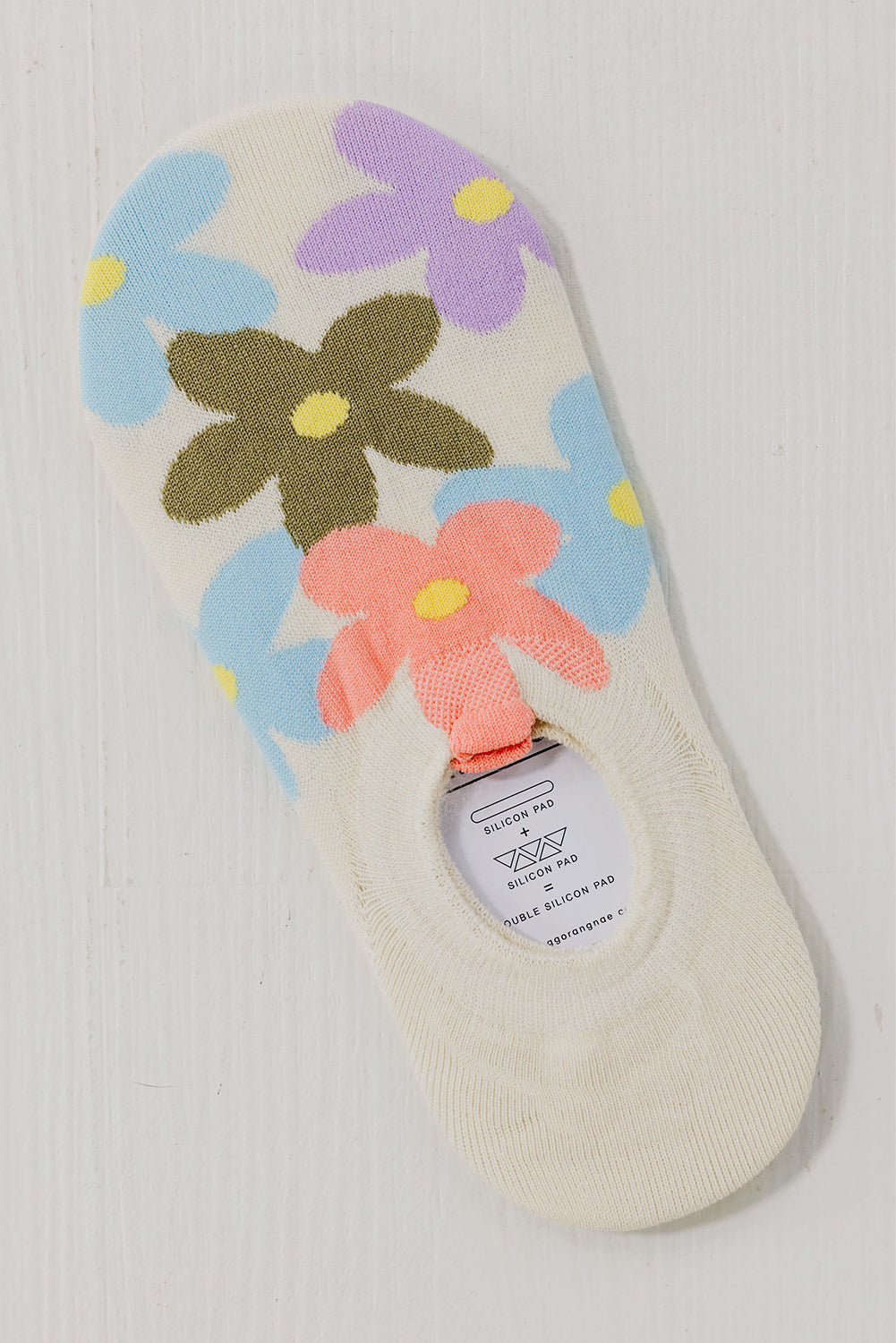 Cute Floral-Print No Show Socks Style