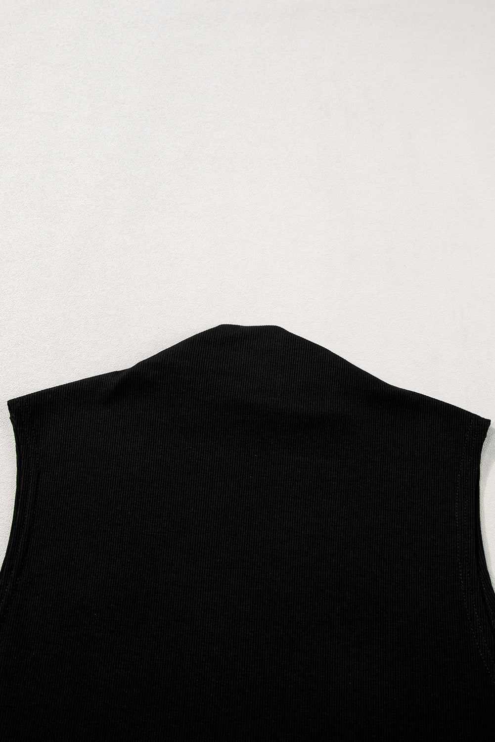 Women's Tank Top with Solid Mock Neck