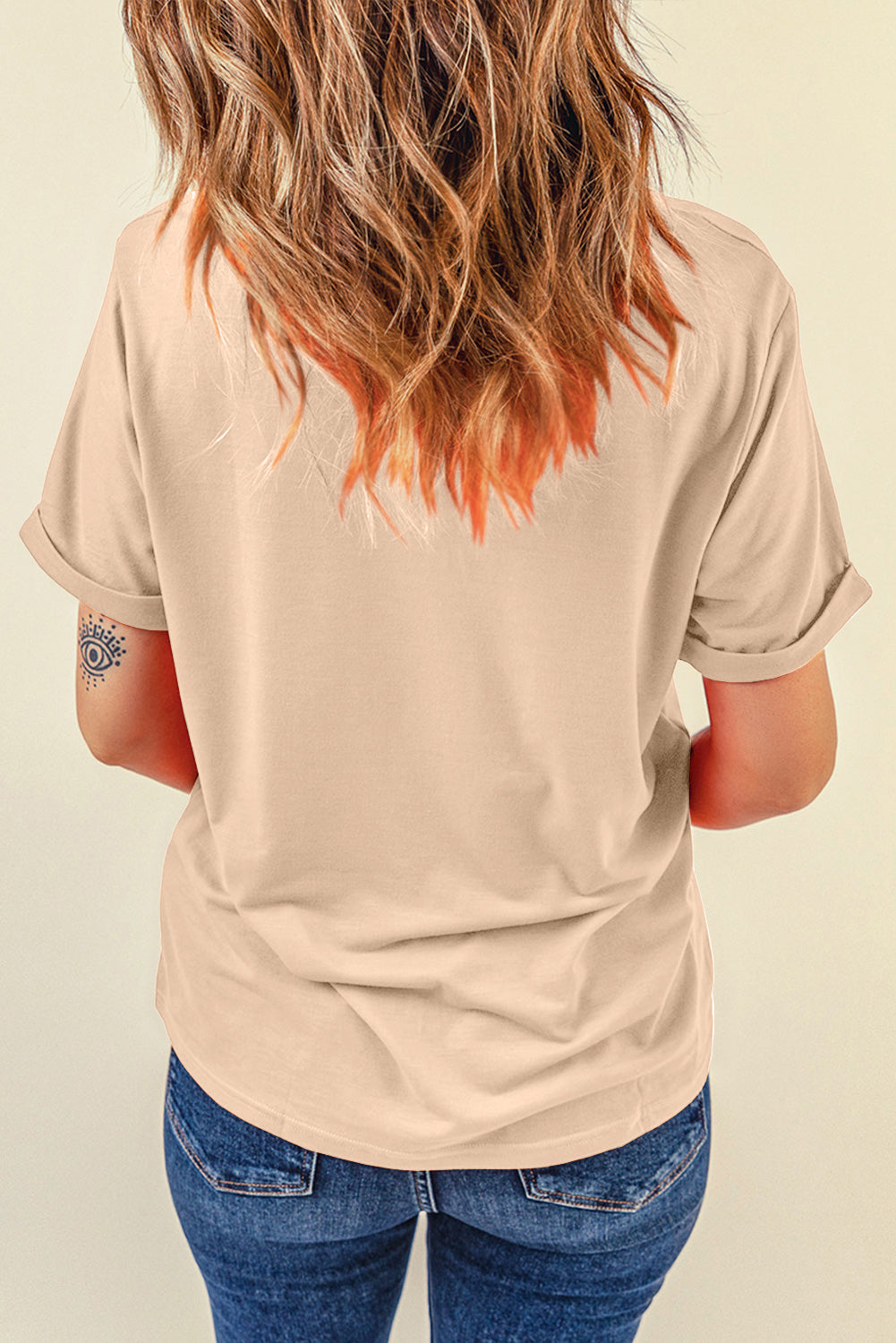 Women's Tee with Everyday Plain Crew Neck