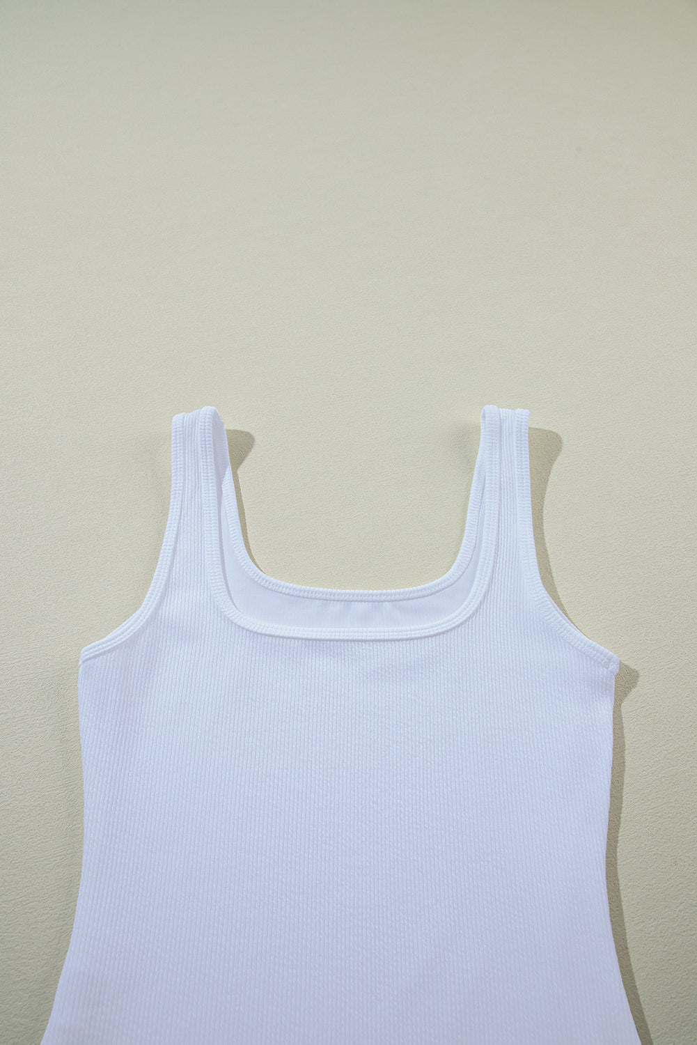 Women's Bodysuit Featuring Knitted Sleeveless Rib-Knitted
