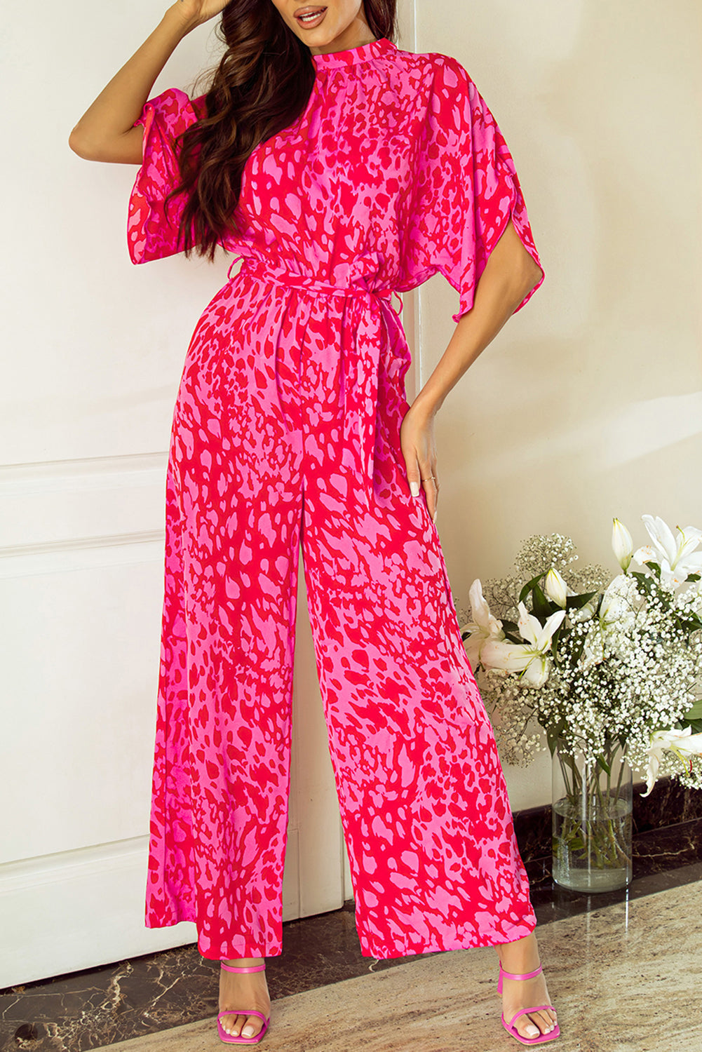 Women's Leg Jumpsuit with Wide Loose Sleeve